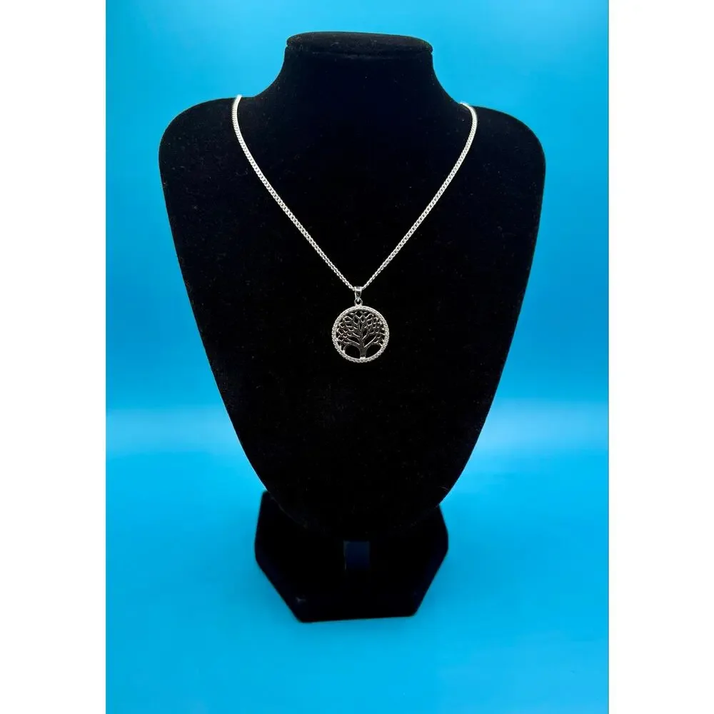 925 Silver Moissanite Tree of Life Sterling Silver Necklace